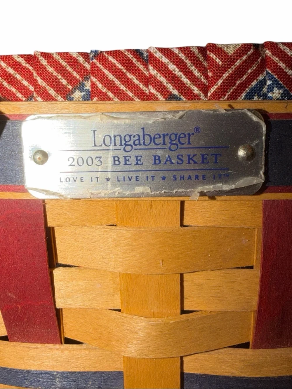 VINTAGE Longaberger 2003 Bee Basket